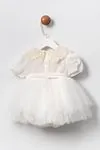 6-18 Ay Candy Prince Kız Bebek Elbise -Beyaz