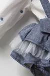 6-18 Ay Candy Funny Kız Bebek Takım -Ekru