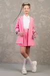 9-14 Yaş Colors Nişantaşı Kız Çocuk Blazer Takım -Pembe