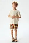 4-8 Yaş Miami Coconut Erkek Çocuk T-Shırt -Krem