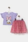 4-7 Yaş Duck Daisy Kız Çocuk Takım -Lila