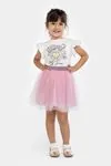 2-5 Yaş Daisy Love Kız Çocuk Takım -Pembe
