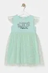 1-4 Yaş Daisy Flower Kız Çocuk Elbise -Mint