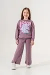 2-5 Yaş Love Bloom Kız Çocuk Takım -Mor