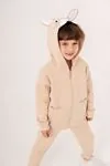 2-5 Yaş Happy Cad Kız Çocuk Hırkalı Takım -Latte