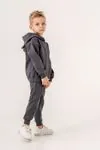 2-5 Yaş Cotton Bear Erkek Çocuk Hırkalı Takım -Füme