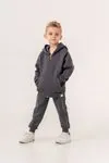 2-5 Yaş Cotton Bear Erkek Çocuk Hırkalı Takım -Füme
