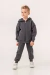 2-5 Yaş Cotton Bear Erkek Çocuk Hırkalı Takım -Füme