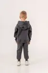 2-5 Yaş Cotton Bear Erkek Çocuk Hırkalı Takım -Füme
