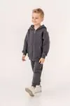 2-5 Yaş Cotton Bear Erkek Çocuk Hırkalı Takım -Füme