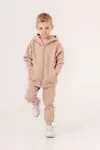 2-5 Yaş Cotton Bear Erkek Çocuk Hırkalı Takım -Latte