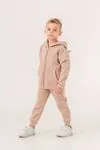 2-5 Yaş Cotton Bear Erkek Çocuk Hırkalı Takım -Latte