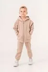 2-5 Yaş Cotton Bear Erkek Çocuk Hırkalı Takım -Latte