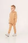 2-5 Yaş Cotton Bear Erkek Çocuk Hırkalı Takım -Hardal-