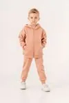 2-5 Yaş Cotton Bear Erkek Çocuk Hırkalı Takım -Açık Kiremit
