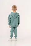 2-5 Yaş Cotton Bear Erkek Çocuk Hırkalı Takım -Petrol