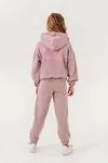 6-9 Yaş Pink Flower Kız Çocuk Eşofman Takım -Pudra-