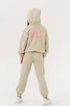6-9 Yaş Pink Flower Kız Çocuk Eşofman Takım -Yeşil-