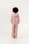 9-12 Yaş Cotton Parislora Kız Çocuk Hırkalı Takım -Pudra-