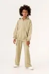 9-12 Yaş Cotton Parislora Kız Çocuk Hırkalı Takım -Modern Yeşil-
