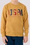 4-15 Yaş Lisanslı Us Polo ASSN Erkek Çocuk Takım -Hardal