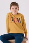 4-15 Yaş Lisanslı Us Polo ASSN Erkek Çocuk Takım -Hardal