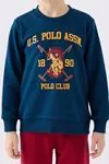 4-15 Yaş Lisanslı Us Polo ASSN Erkek Çocuk Takım -Bordo