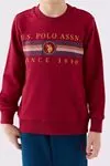 4-15 Yaş Lisanslı Us Polo ASSN Erkek Çocuk Takım -Bordo-