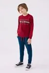 4-15 Yaş Lisanslı Us Polo ASSN Erkek Çocuk Takım -Bordo-