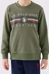 4-15 Yaş Lisanslı Us Polo ASSN Erkek Çocuk Takım -Haki-
