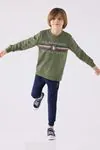 4-15 Yaş Lisanslı Us Polo ASSN Erkek Çocuk Takım -Haki-