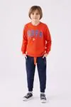 4-15 Yaş Lisanslı Us Polo ASSN Erkek Çocuk Takım -Oranj-