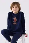 4-15 Yaş Lisanslı Us Polo ASSN Erkek Çocuk Takım -Lacivert