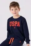 4-15 Yaş Lisanslı Us Polo ASSN Erkek Çocuk Takım -Koyu Lacivert