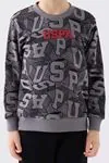 4-15 Yaş Lisanslı Us Polo ASSN Erkek Çocuk Takım -Füme-Füme