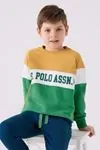 4-15 Yaş Lisanslı Us Polo ASSN Erkek Çocuk Takım -Hardal-