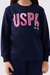 9-15 Yaş Lisanslı Us Polo ASSN Kız Çocuk Takım -Koyu Lacivert