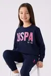 9-15 Yaş Lisanslı Us Polo ASSN Kız Çocuk Takım -Koyu Lacivert