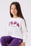 9-15 Yaş Lisanslı Us Polo ASSN Kız Çocuk Takım -Ekru