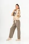 10-15 Yaş Limited Cool Design Kız Çocuk Eşofman Takım -Latte-