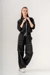 8-14 Yaş My Love Design Kız Çocuk Eşofman Takım -Siyah-