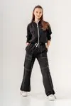 8-14 Yaş My Love Design Kız Çocuk Eşofman Takım -Siyah-