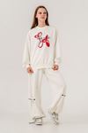 9-15 Yaş Magic Design Kız Çocuk Eşofman Takım -Ekru/Ekru-