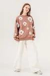 9-15 Yaş Daisy Cool Kız Çocuk Eşofman Takım -Latte-