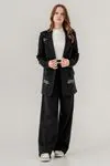 9-15 Yaş Nişantaşı Love Fashion Kız Çocuk Takım -Siyah-