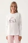 7-16 Yaş KAPPA Kız Çocuk Sweat -Ekru-