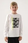7-16 Yaş KAPPA Erkek Çocuk Sweat -Ekru-