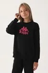 7-16 Yaş KAPPA Kız Çocuk Sweat -Siyah
