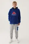 7-16 Yaş KAPPA Erkek Çocuk Sweatshirt -Saks Mavi-