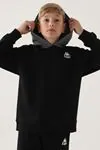 7-16 Yaş KAPPA Erkek Çocuk Sweatshirt -Siyah